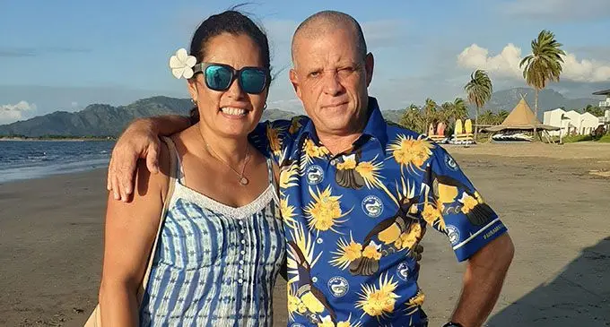 Greg Levastam with his wife Adi Salasaini Kavu Cakobau Levestam.  