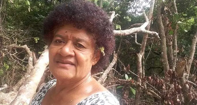 Susana Yalikanacea at the logging site in Cicia, Lau.