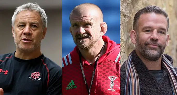 Georgia is coached by  New Zealander Milton Haig (left), Graham Rowntree is forwards coach while  Joe Worsley is breakdown and defence specialist. 