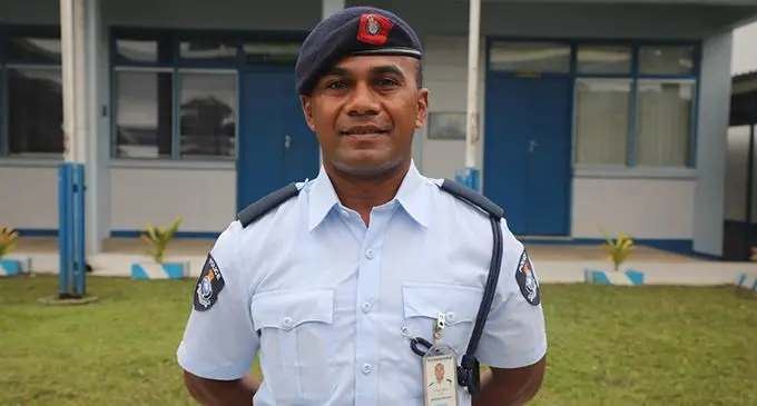 Fijian cricket captain Sekove Ravoka ouside the Fiji Police Academy in Suva on July 1, 2020.  Photo: Fiji Police