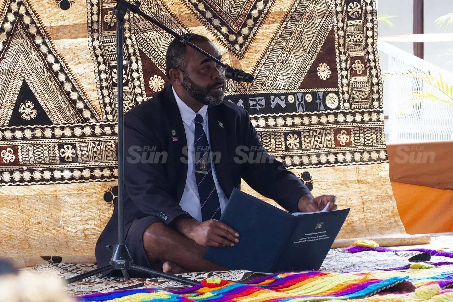 Minister for Rural and Maritime Development and Disaster Management Mosese Bulitavu while opening the Rewa Provincial Council meeting in Lokia village on July 22, 2026.