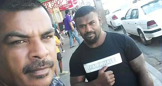 From left: Promoter Freddy Chand and Rupeni Rasaku in Nadi last year.