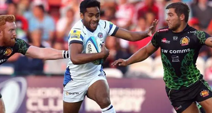 George Wacokecoke scores in action for New Castle Falcons during the Gallagher Premiership Rugby last year. Photo: New Castle Falcons Rugby