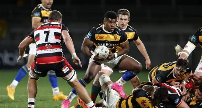 Taranaki wing Kini Naholo in action against Counties Manukau at Yarrow Stadium in New Plymouth.  Photo: Stuff  