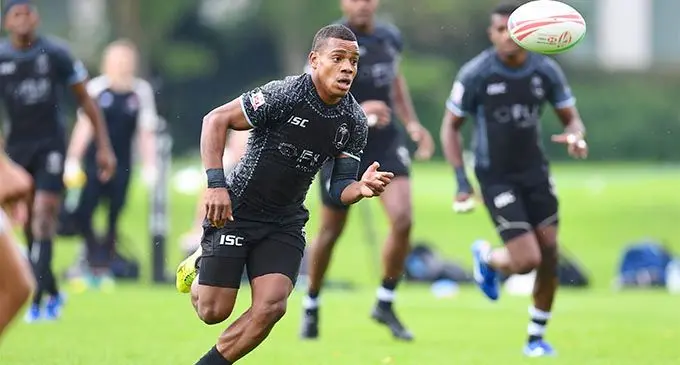 Fiji Airways Fijian 7s halfback Napolioni Ratu during training in London, England on May 20, 2019. Fiji face Kenya in its first pool match at 9.36pm (fiji time) on Saturday, France at 12.42am (FJ} on Sunday and Samoa at 3.48am (FJ). Photo: Ian Muir 