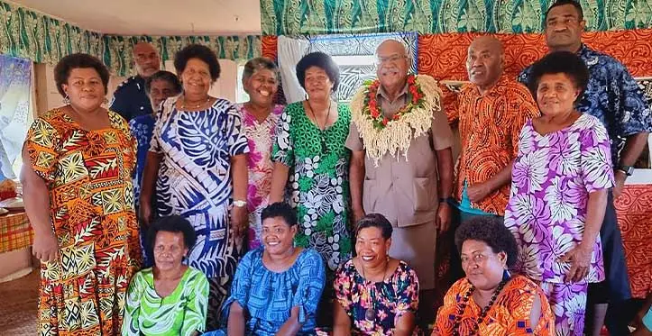 Caption: Prime Minister, Sitiveni Rabuka with Lakeba villages in Saqani District, Cakaudrove during the commissioning of the village solar system on May 8, 2023. Photo: Sampras Anand.