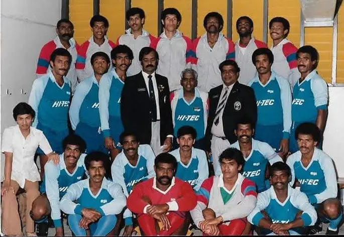 National football team in 1983 Peter Dean (third row- third from left).