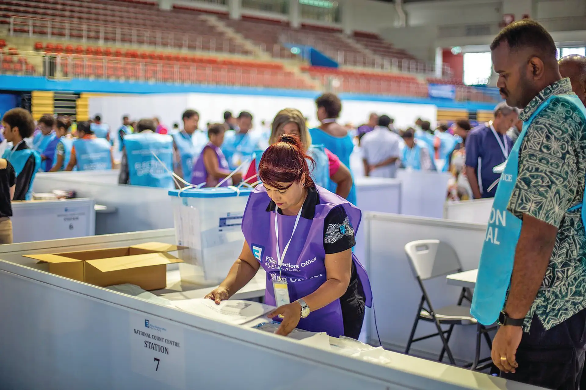 Counting taking place during the 2022 general elections.