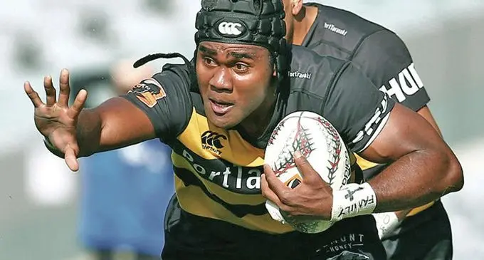 Pita Gus Sowakula in action for Taranaki during the round four Mitre 10- Cup match between Auckland and Taranaki at Eden Park on September 9, 2017 in Auckland, New Zealand. Photo: Zimbio