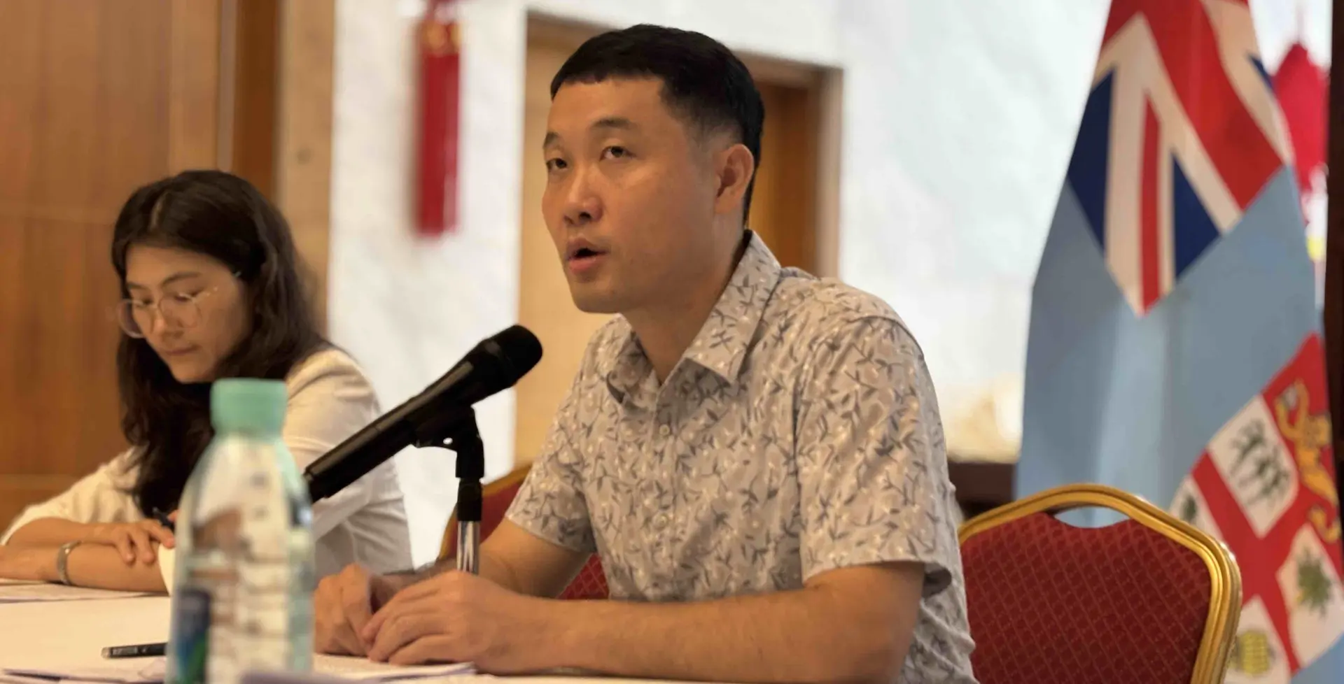 China's Chargé d'Affaires to Fiji Wang Yuan.