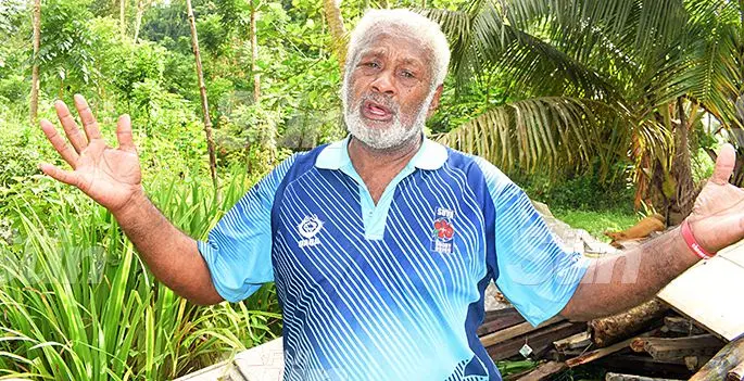 Viliame Koroi 69, of Wairua Settlement after he evicted on December 11, 2019. Photo: Ronald Kumar.
