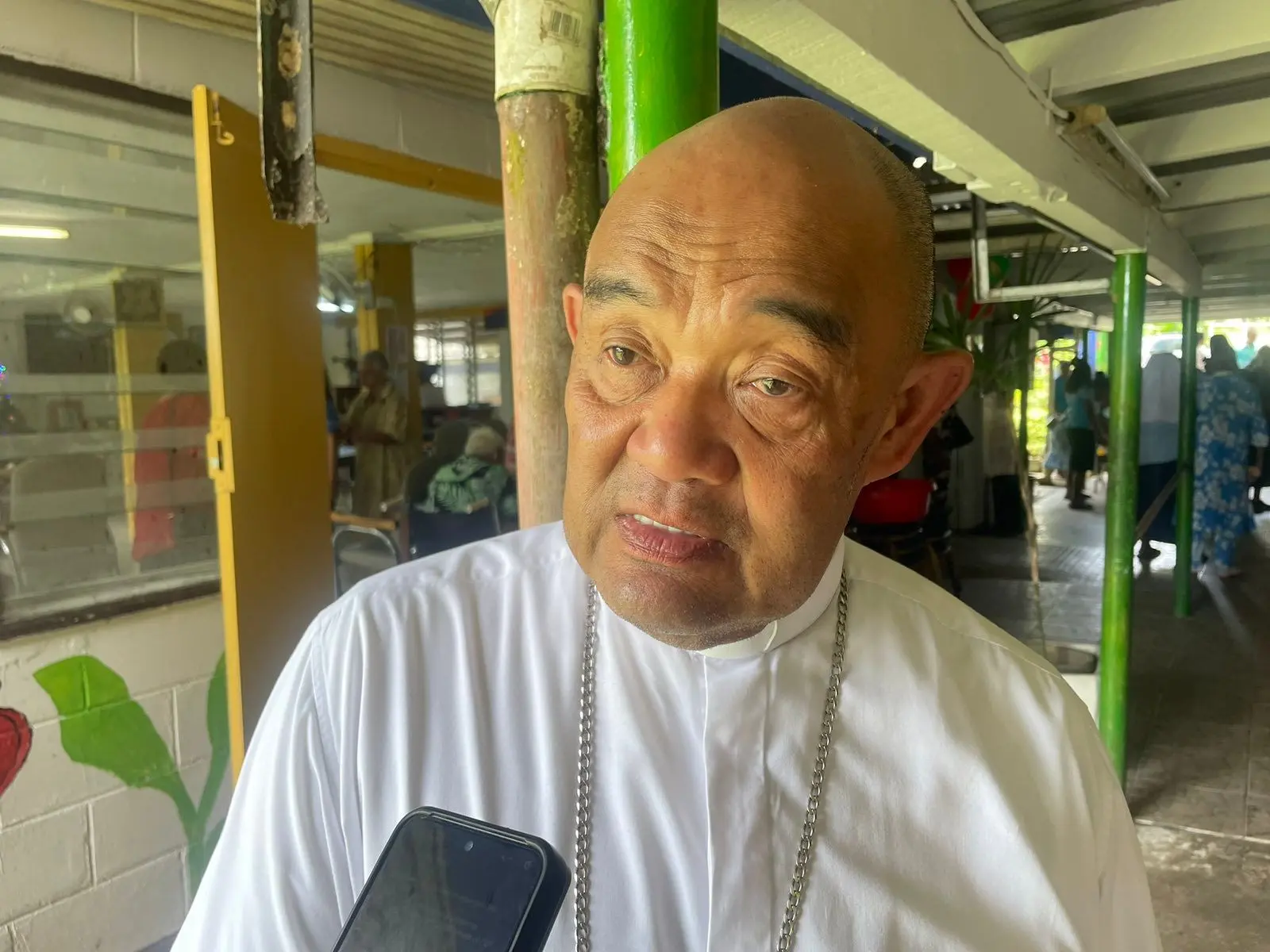 Archbishop Peter Loy Chong during an interview with this masthead at the Father Law Home in Wailekutu, Lami, on December 23, 2025.