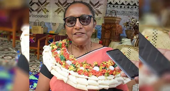 Ministry of Education, Heritage and Arts, Permanent Secretary Anjeela Jokhan during the Nausori craft exhibition opening on October 12, 2022. Photo: Ronald Kumar.