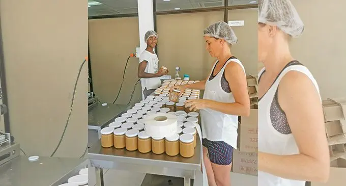 Packing and labeling of Island Style Coconut Peant Butter