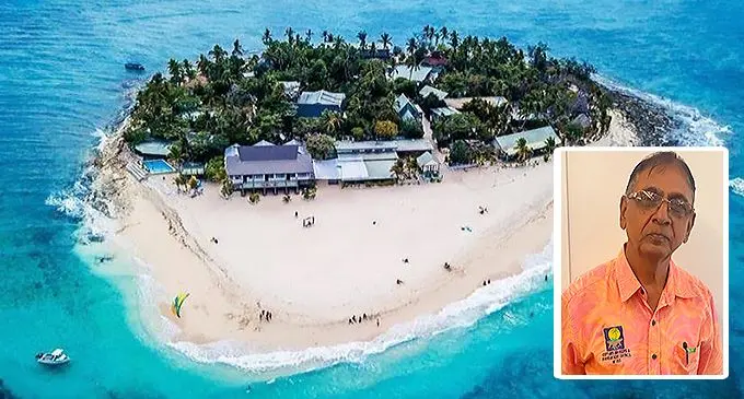 Beachcomber Island Resort in the Mamanucas with inset: Ram Rajend,