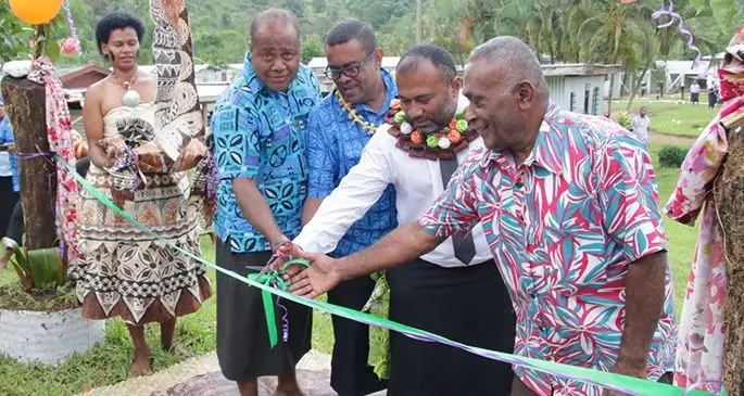 Minister Waqainabete officially opens the convenience facilities project. Photo: DEPTFO