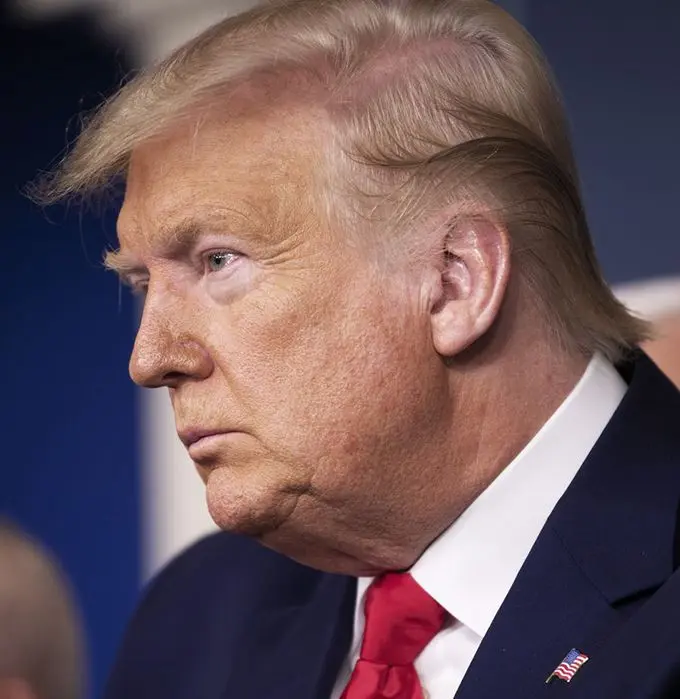 U.S. President Donald Trump attends a press conference at the White House in Washington D.C., the United States, on Feb. 29, 2020. (Xinhua/Liu Jie) 