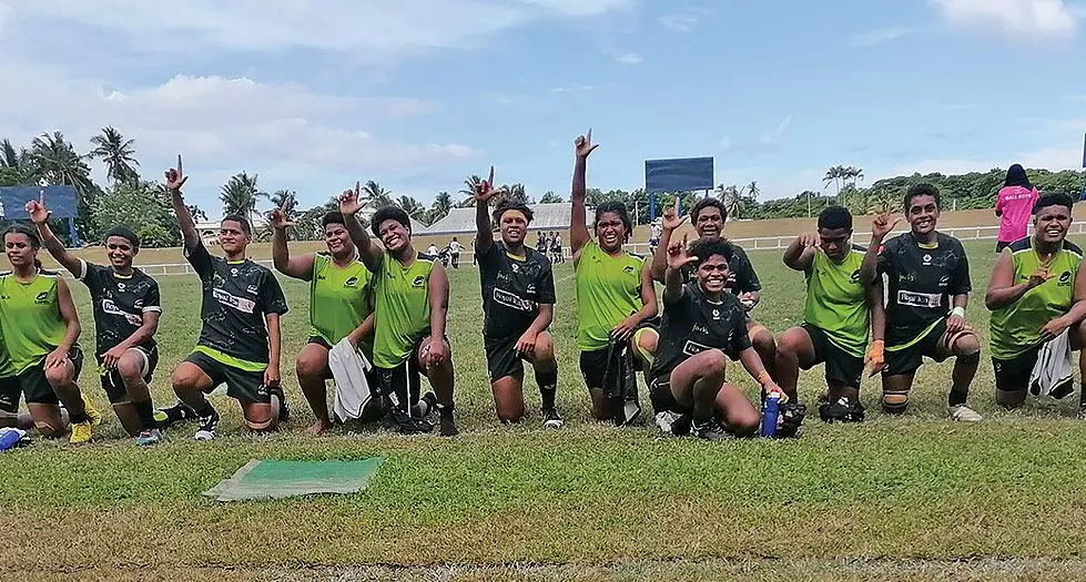 Kadavu rugby players after their 40-18 win over Macuata in the Royal Tea Ranadi Cup semifinal at Lawaqa Park, Sigatoka, on April 26, 2024. Photo: Mereleki Nai