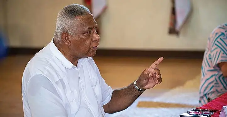 Great Council of Chiefs review team leader Jone Baledrokadroka at Ro Kuruduadua House in Navua on May 9, 2023. Photo: Leon Lord