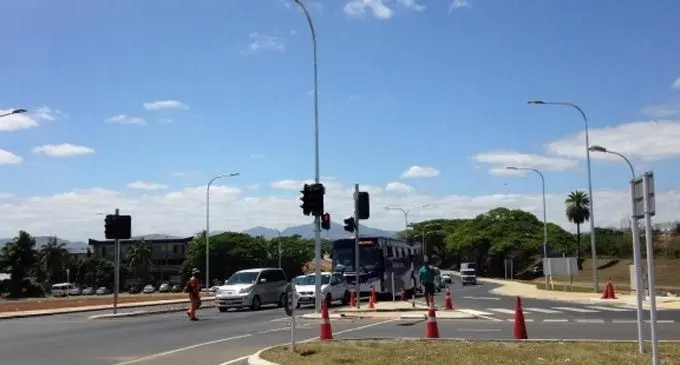 The traffic lights in Nadi.