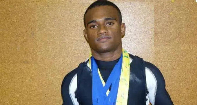 Fijian weightlifter Manueli Tulo. 