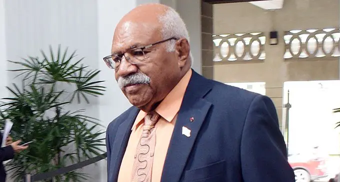 Opposition leader Sitiveni Rabuka at Parliament on  September 3, 2019 Photo: Ronald Kumar.  