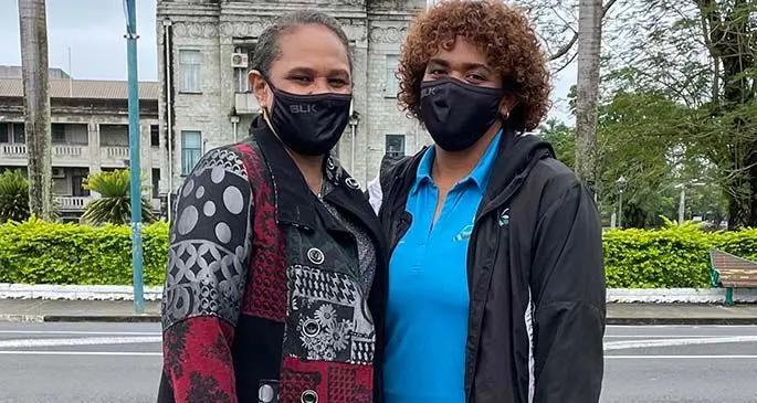Vasiti Vugakoto (left) and daughter Matila Vocea, in Suva on June 3, 2021.