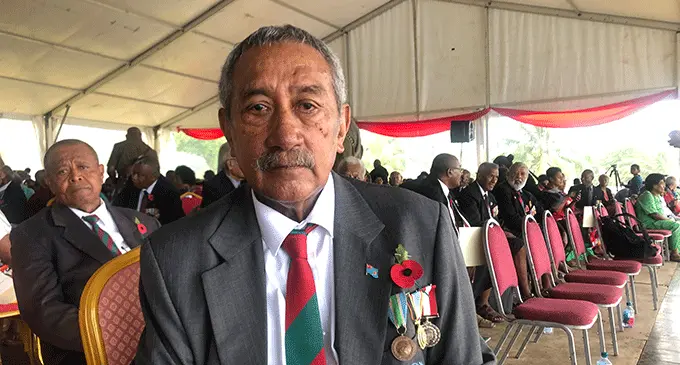 Retired sergeant, Saula Raiyawa at the National War Memorial Site in Veiuto on November 11, 2022. Photo: Josefa Babitu