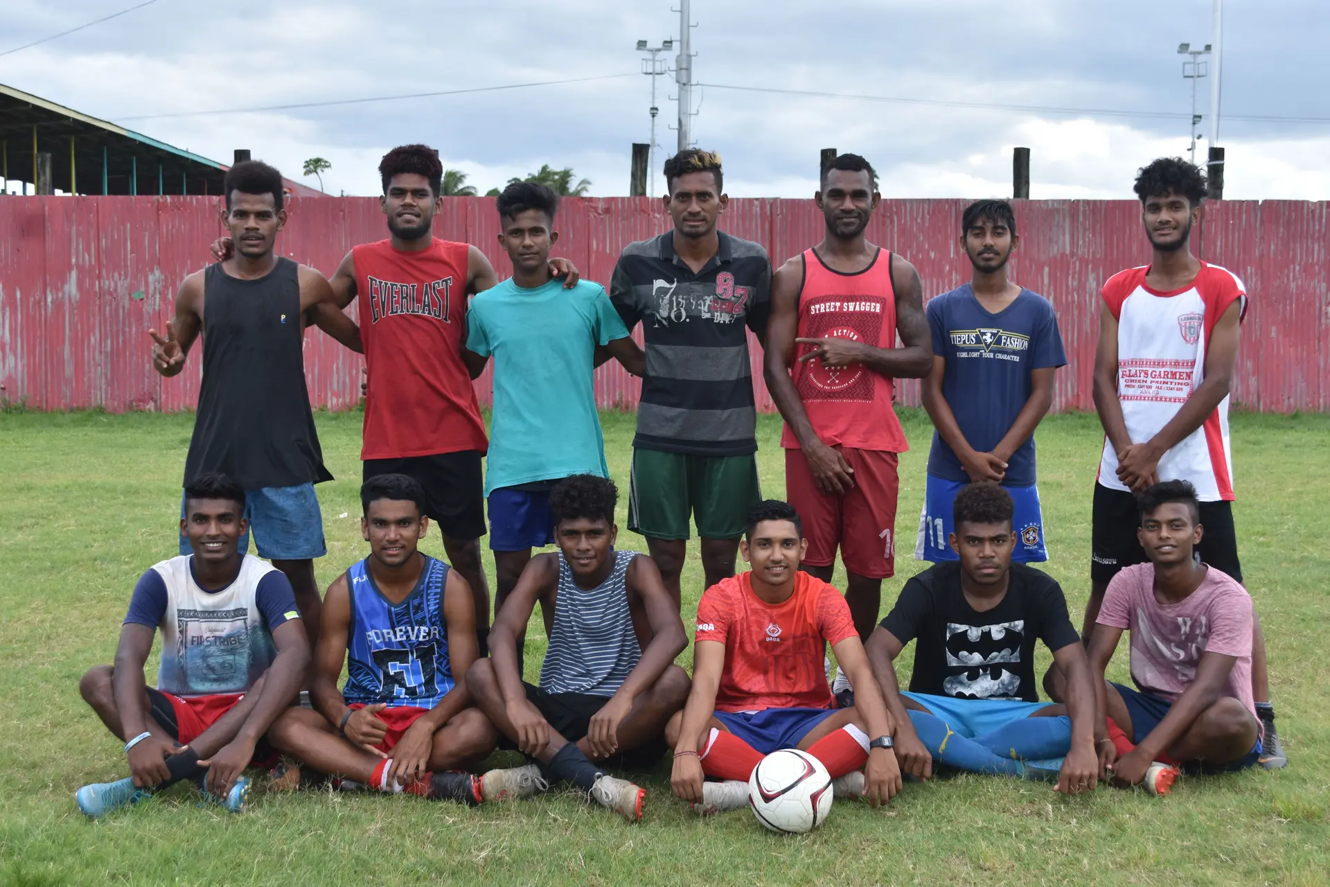The Labasa football side at Subrail Park in Labasa. Photo: Shratika Naidu