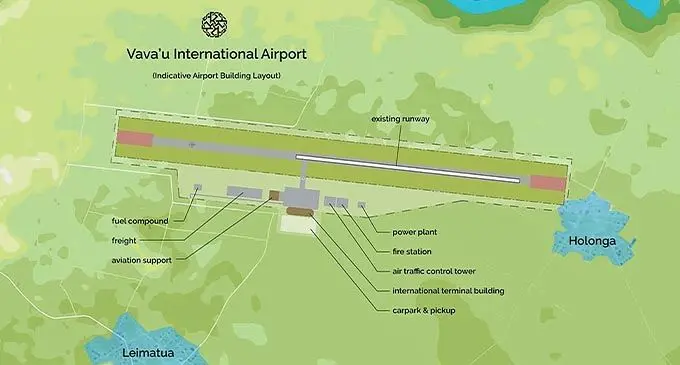An artist’s impression of Vava’u International Airport.