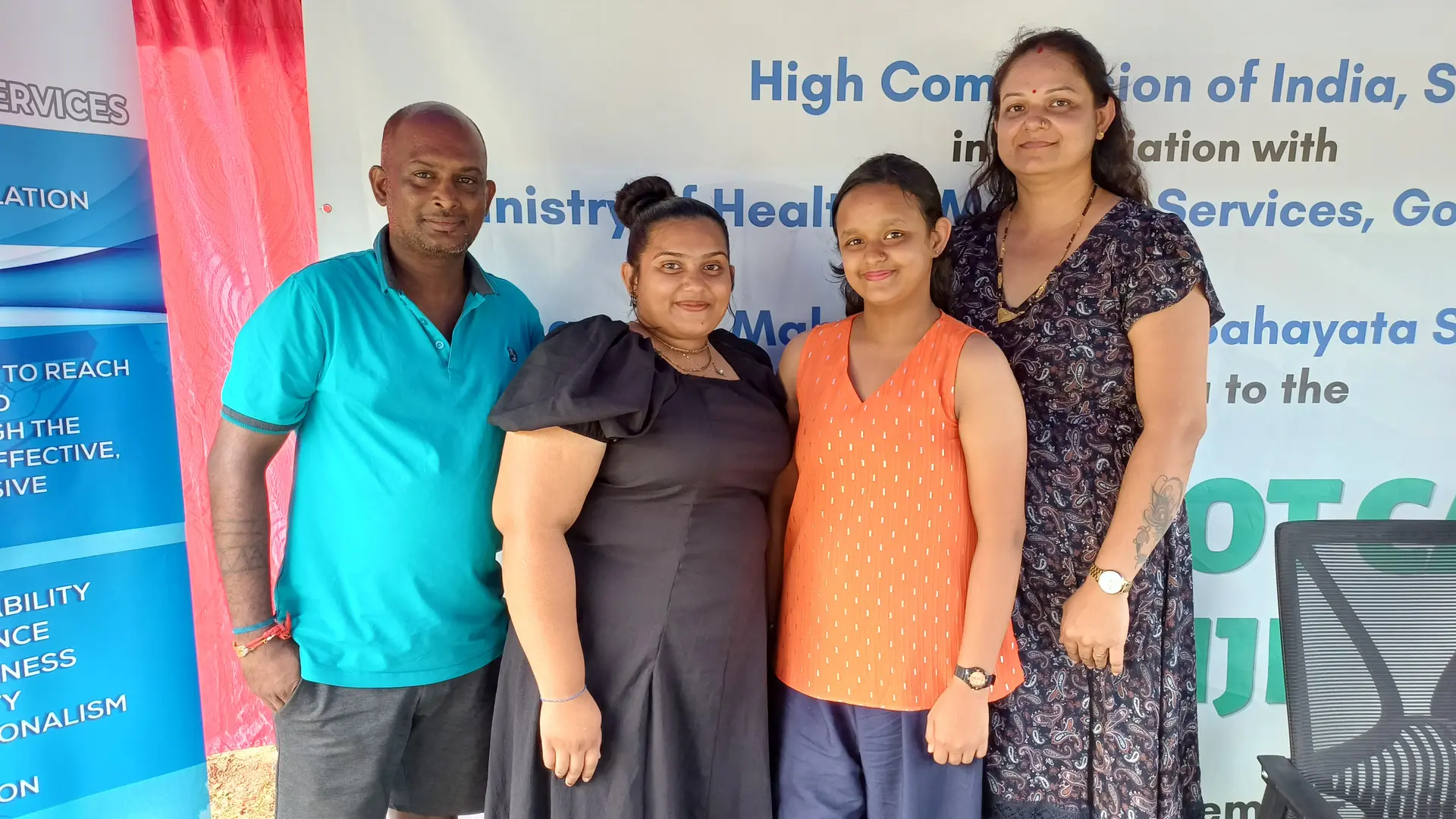 From left: Davendra Sami with his daughter, Darshani Sami and Shauravi Kumar with her mother, Ravina Devi after receiving limb at Jaipur foot camp in Labasa on October 27, 2026. Photo: Shratika Naidu