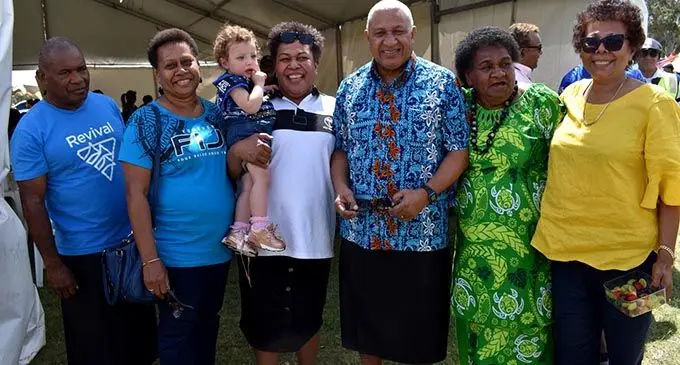 Prime Minister Voreqe Bainimarama with members of the Fijian community in Liverpool, Australia on October 26, 2019.  Photo: Office of the Prime Minister