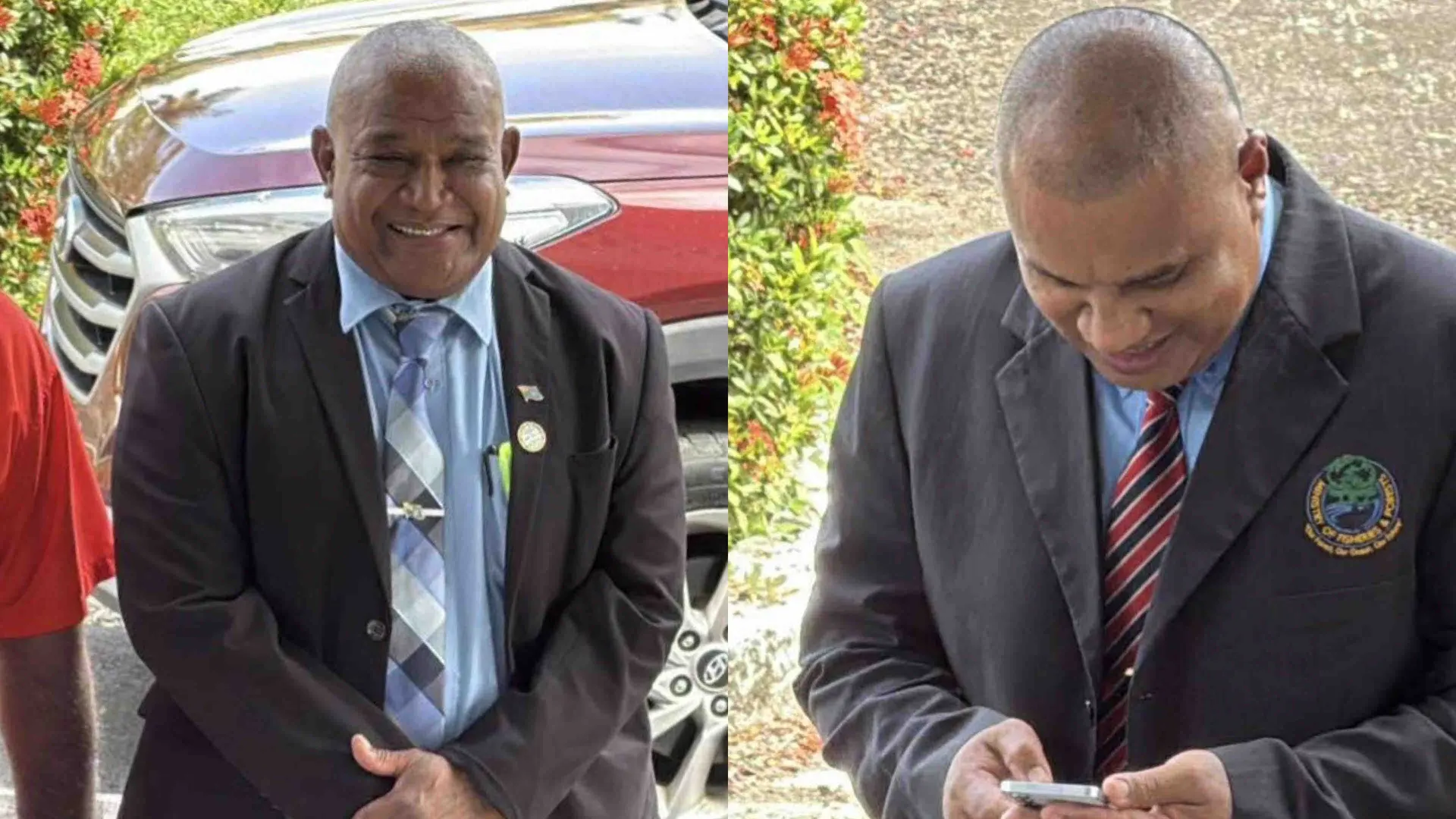 Former Minister Kalaveti Ravu and Regional Manager North, Tekata Toaisi.