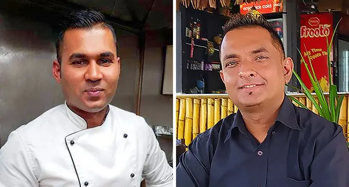 Bamboo Shack co-owner and chef, Atish Sharma and Bamboo Shack co-owner, Sunil Kant Prasad.