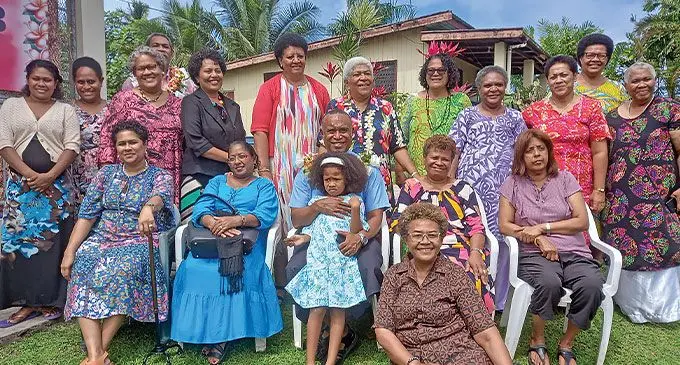 Members of the Self Care Retreat Fiji and cancer survivors with Pastor Manasa Kolivuso at hub in Namena Road, off Grantham Road, on August 29, 2024. Photo: Kaneta Naimatau