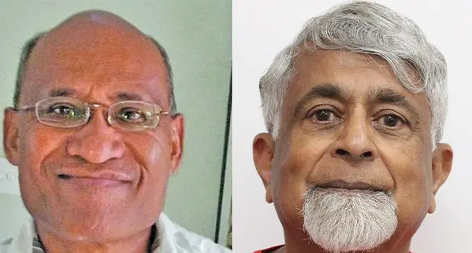 Former Fiji Government policy analyst and planning and development specialist, Joseph Veramu & Former diplomat and adjunct professor at the James Cook University in Australia Robin Nair.
