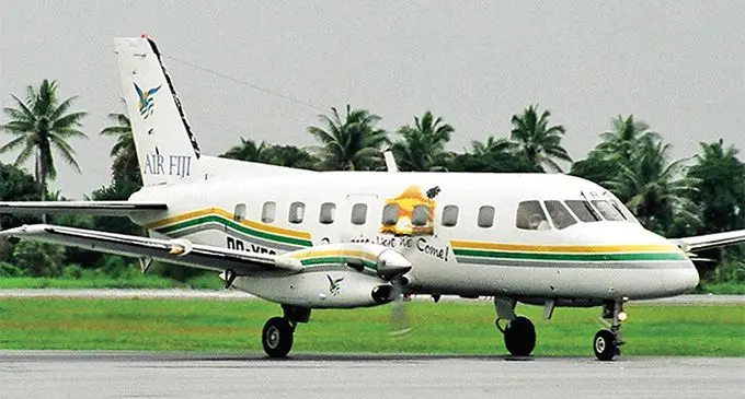 An Air Fiji Embraer EMB 110 Bandeirante aircraft, similar to the one that crashed on the morning of July 24, 1999.