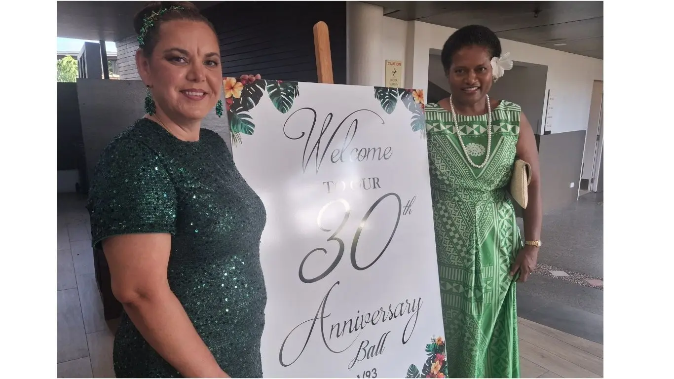  Michele Jaduram with Anaseini Naivota at the Radisson Blu Resort on Denarau.