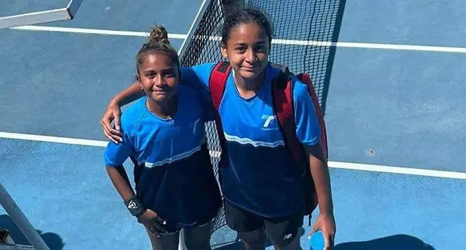 Niconia Wivou (left) and Alexandria Chand. Photo: Waisea Nasokia