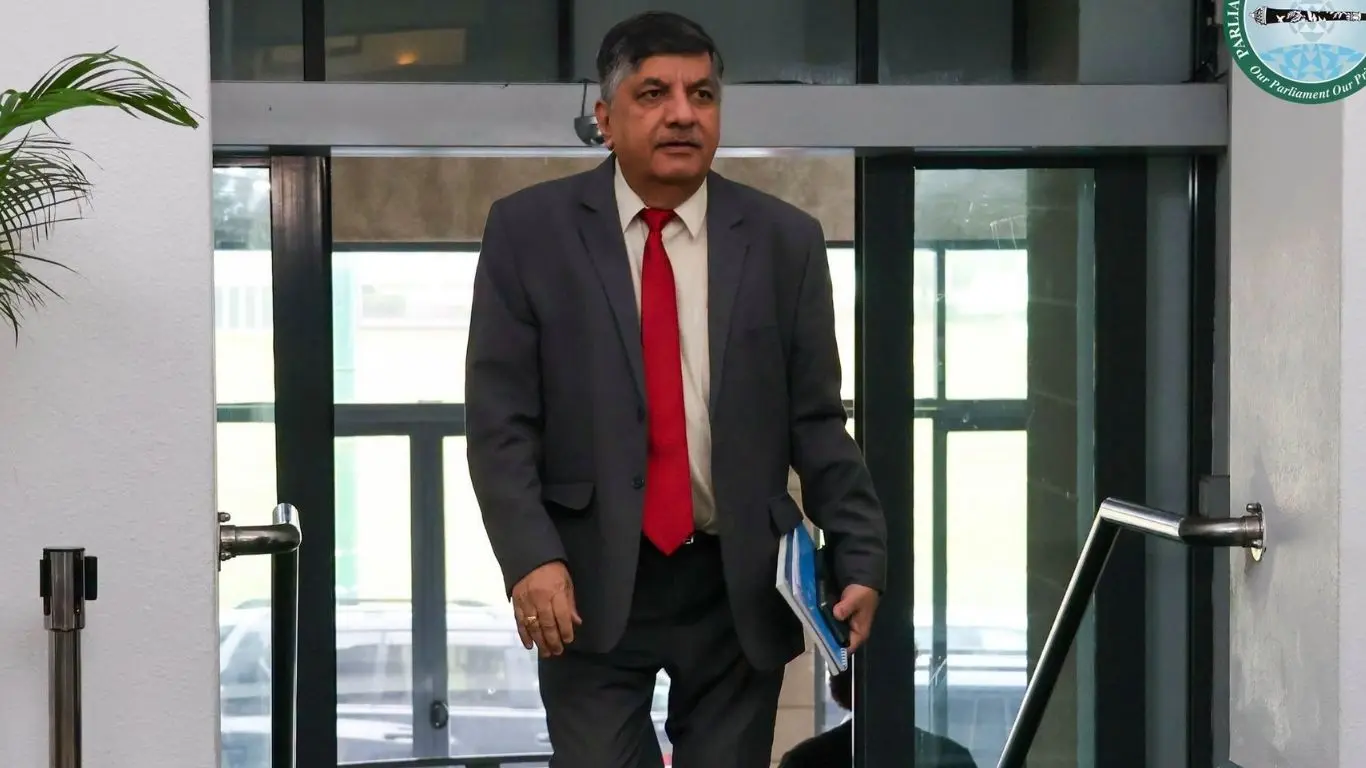 Minister Charan Jeath Singh was issued a yellow card and ordered out of Parliament for 90 minutes after Speaker Filimone Jitoko ruled his conduct during a heated Budget debate was disorderly.