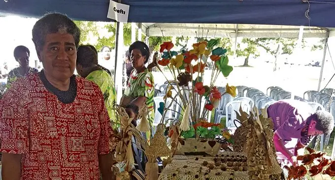 Seruwaia Batule during the Western Women Art Show at Shirley Park in Lautoka on February 23,2018   Photo: Karalaini Tavi