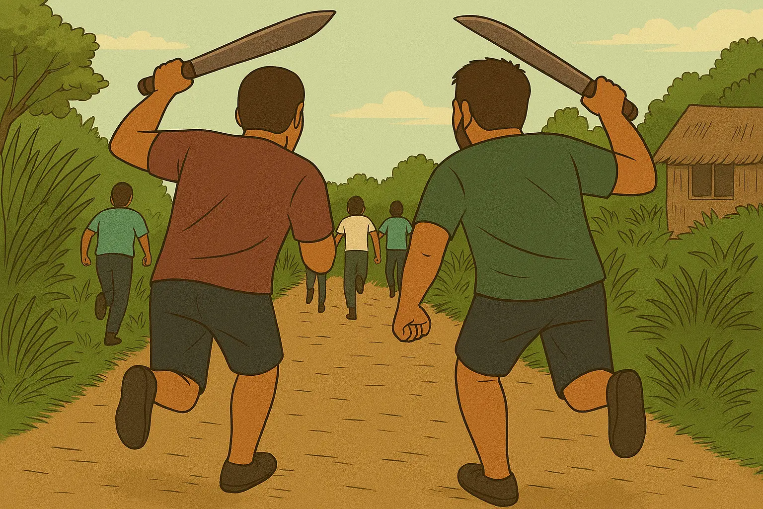 The safety of civil servants has been compromised again in Lau after four male teachers were allegedly threatened with cane knives and a spade by two intoxicated men.