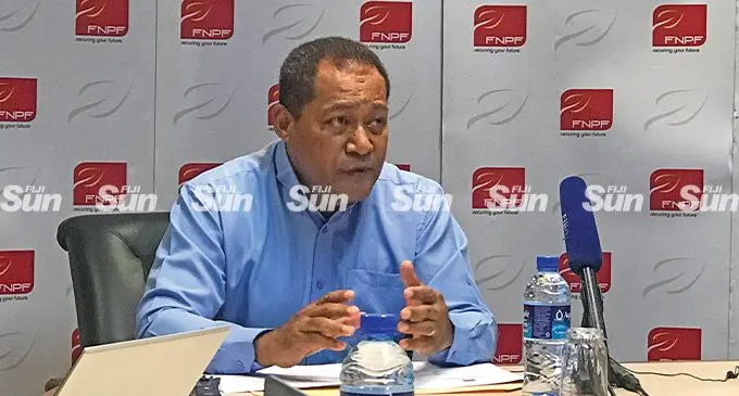 Fiji National Provident Fund chief executive officer, Viliame Vodonaivalu on July 8, 2022. Photo: Laisa Lui