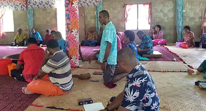 Mineral Resources Department meeting with mataqali Nabukebuke members of Namosi. Photo: Mineral Resources Department.