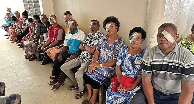 Recipients lined up for check up after surgery at Savusavu Hospital on March 9, 2023.