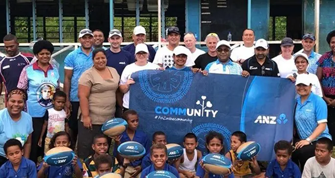 ANZ's Pacific Risk team visited Nuku Primary in Namosi Highlands to run MoneyMined Business Basics financial literacy training with the village and refurbished classroom. Source: ANZ