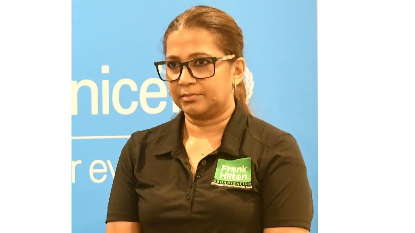 Sureni Perera of Frank Hilton organization during supporting children with disablities in Fiji national stakeholders dialogue on April 1, 2026. 