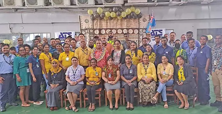 Air Terminal Services staff members celebrated OHS day. Photo: Waisea Nasokia