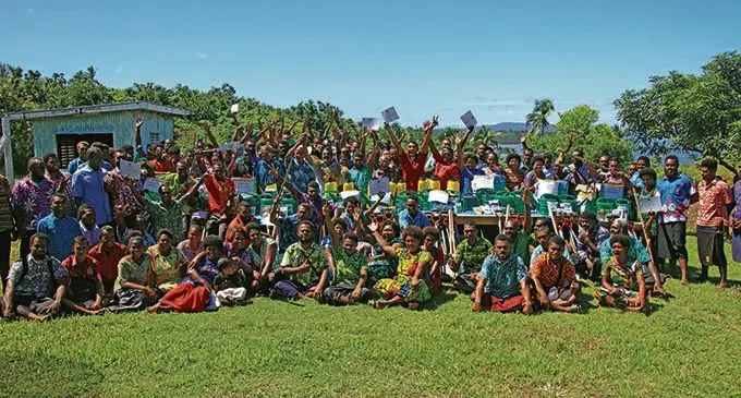Minister for Youth and Sports Parveen Kumar Bala with officials and youths from tikina o Nadi in Bua. Photo: Ministry of Youth and Sports