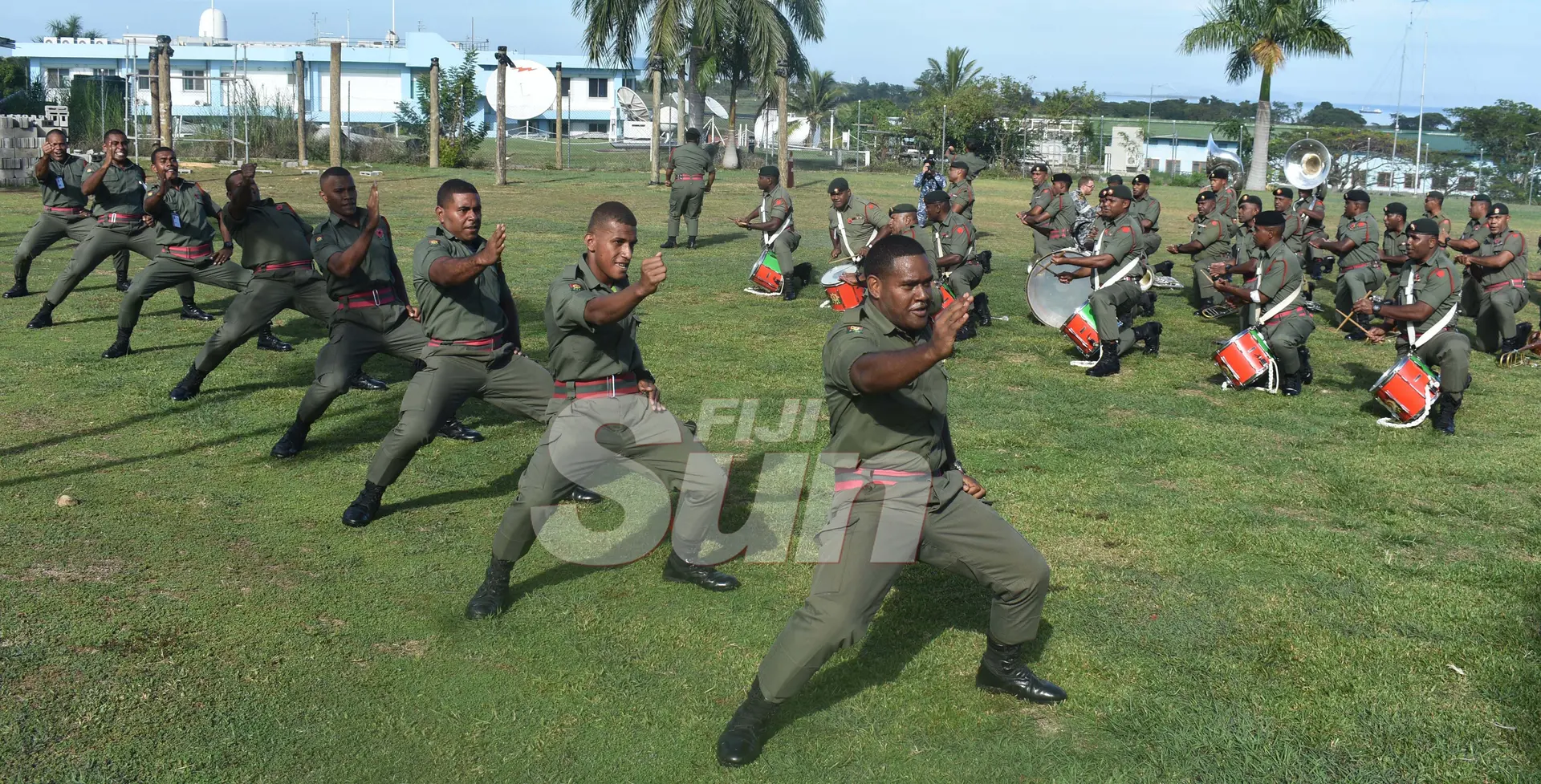 Members of the RFMF military band perform their final practise at the Delta Coy in Namaka yesterday. Photo: WAISEA NASOKIA